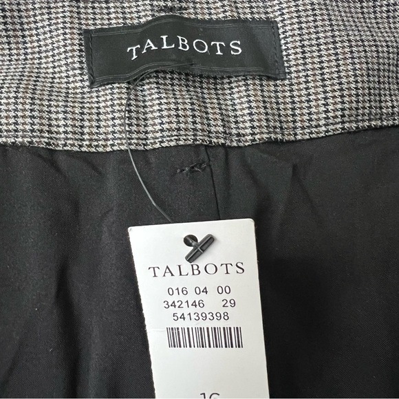 NWT Talbots Newport Houndstooth Trouser Pants Wool 16 Academia Professional - Picture 10 of 15